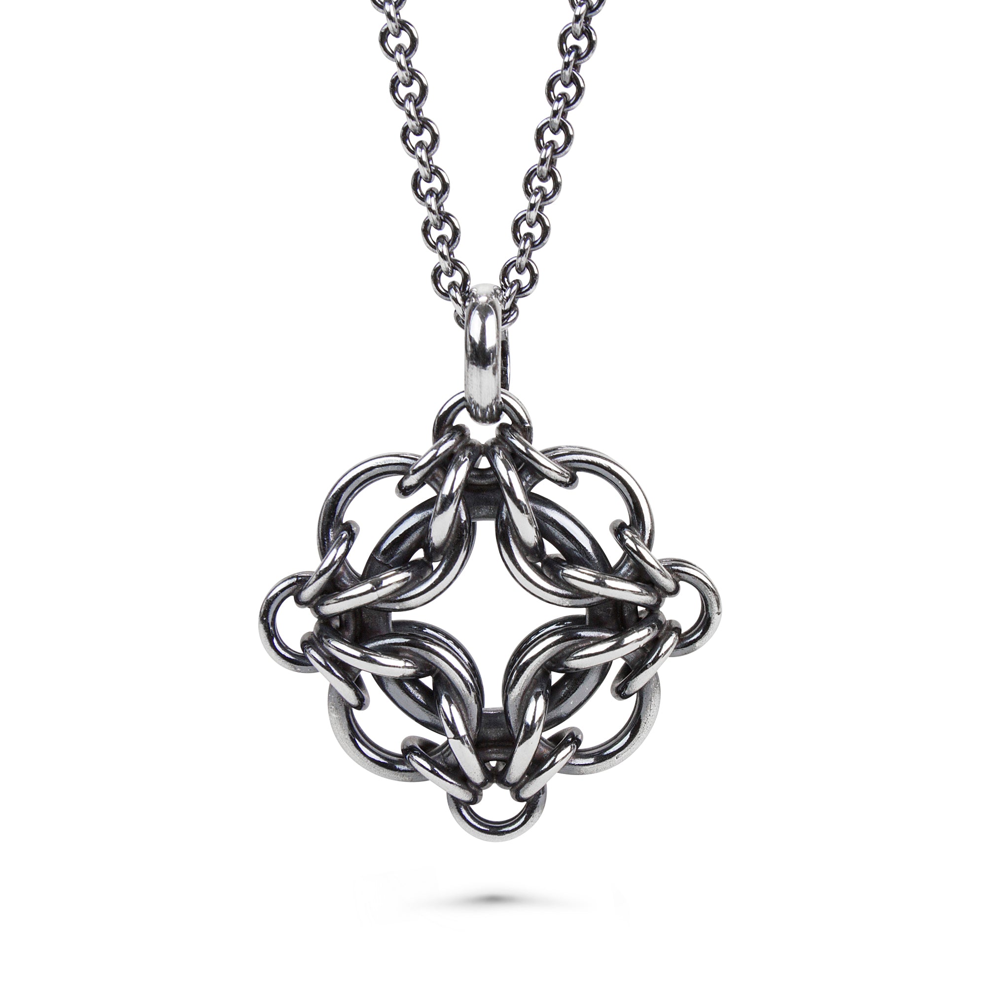 "Celestial" Fused Chainmaille Pendant Necklace, Medium