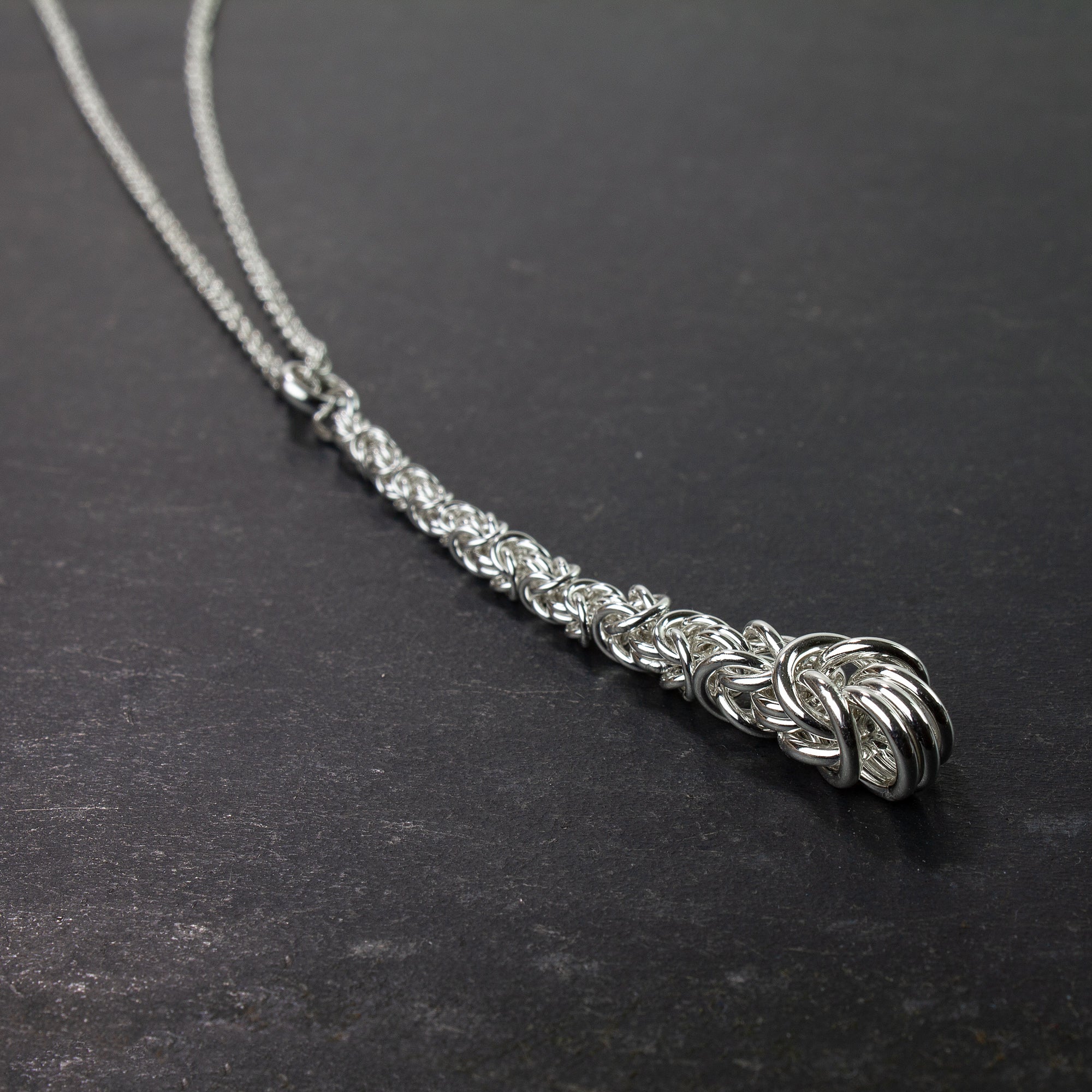 Long Byzantine Drop Pendant Necklace - Femailler
