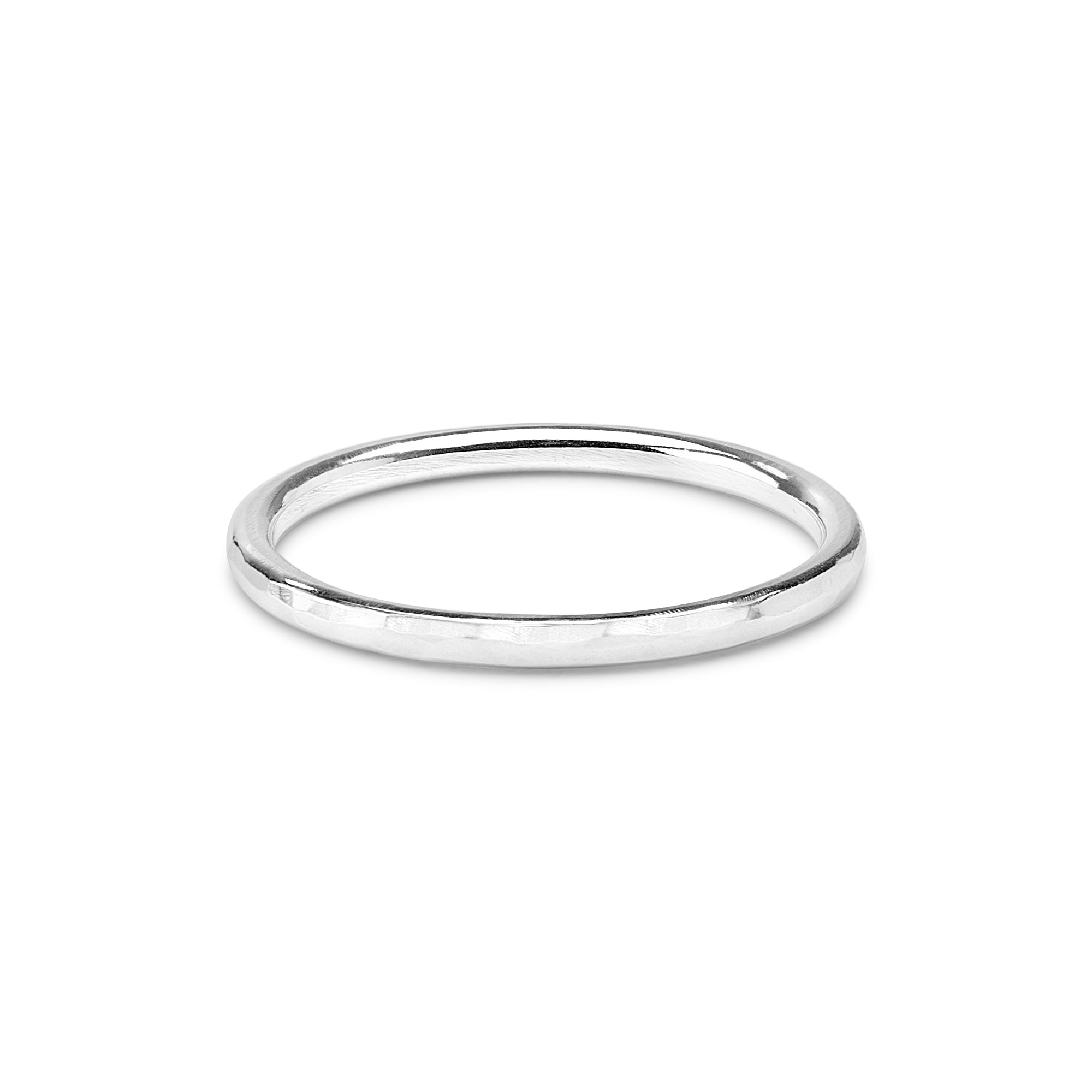 Hammered Minimalist Band Ring, 1.6mm