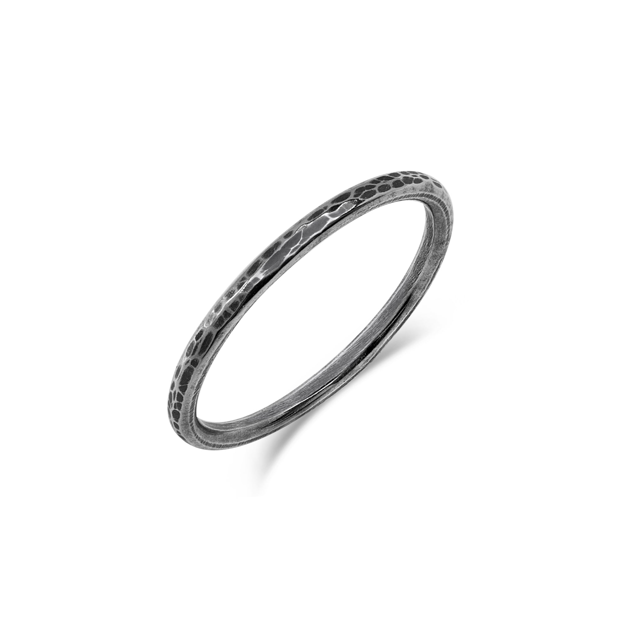 Hammered Minimalist Band Ring, 1.6mm