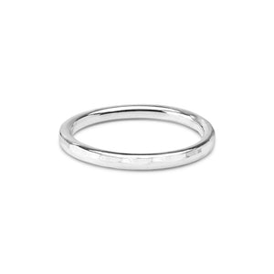 Hammered Minimalist Band Ring, 2.1mm