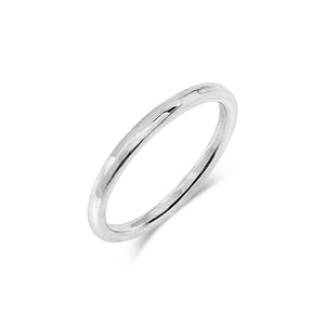 Hammered Minimalist Band Ring, 2.1mm