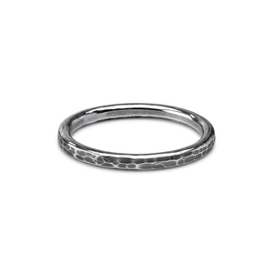 Hammered Minimalist Band Ring, 2.1mm