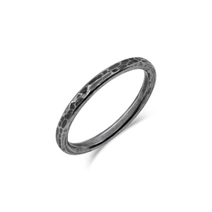 Hammered Minimalist Band Ring, 2.1mm