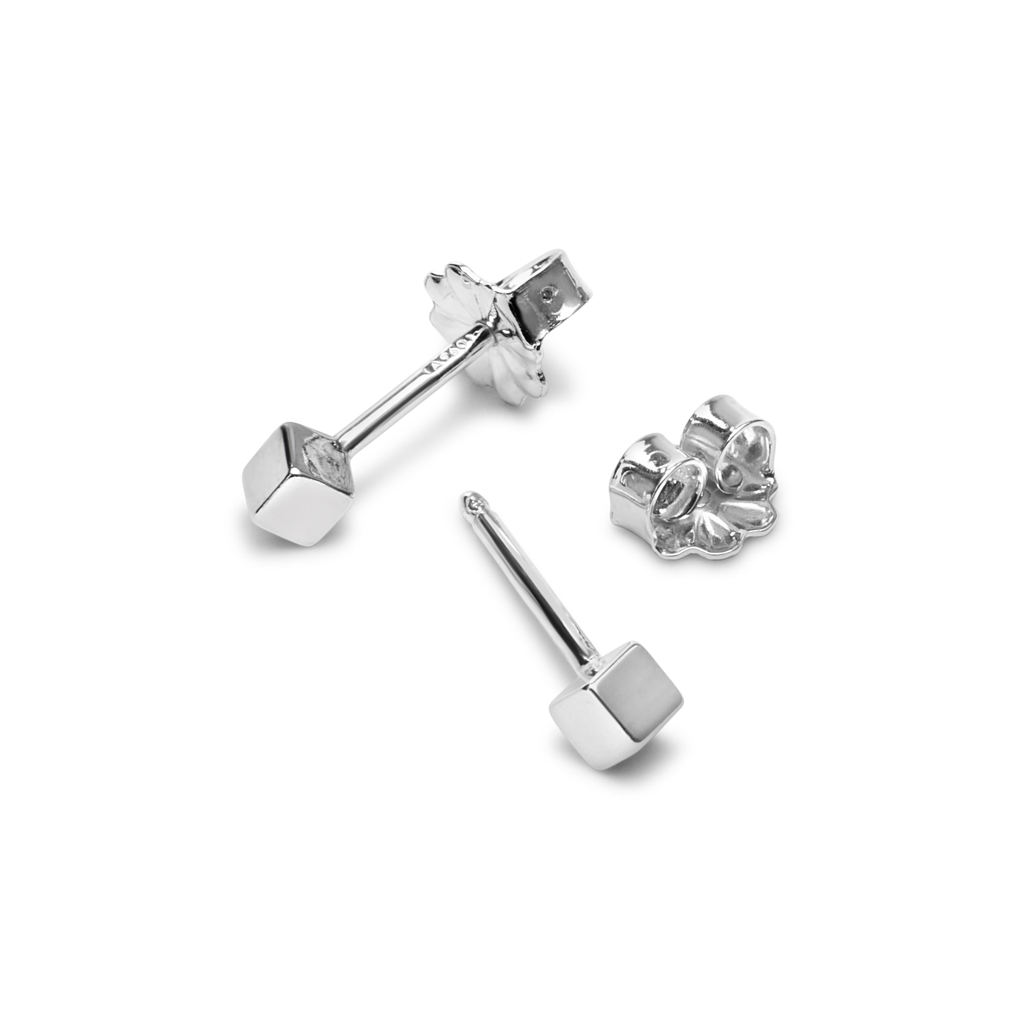 "Cubed" Minimalist Stud Earrings