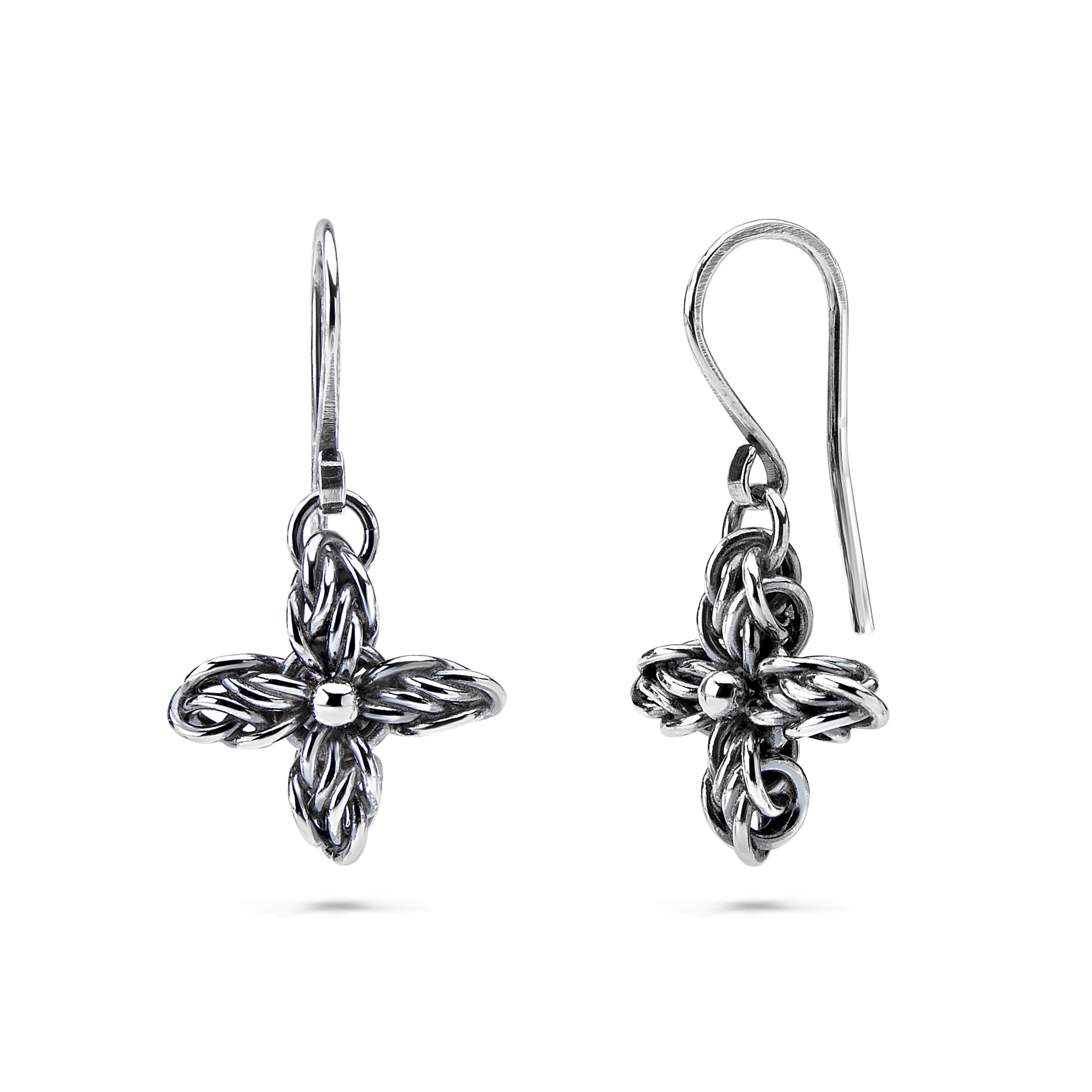 "Star Flower" Fused Chainmaille Earrings