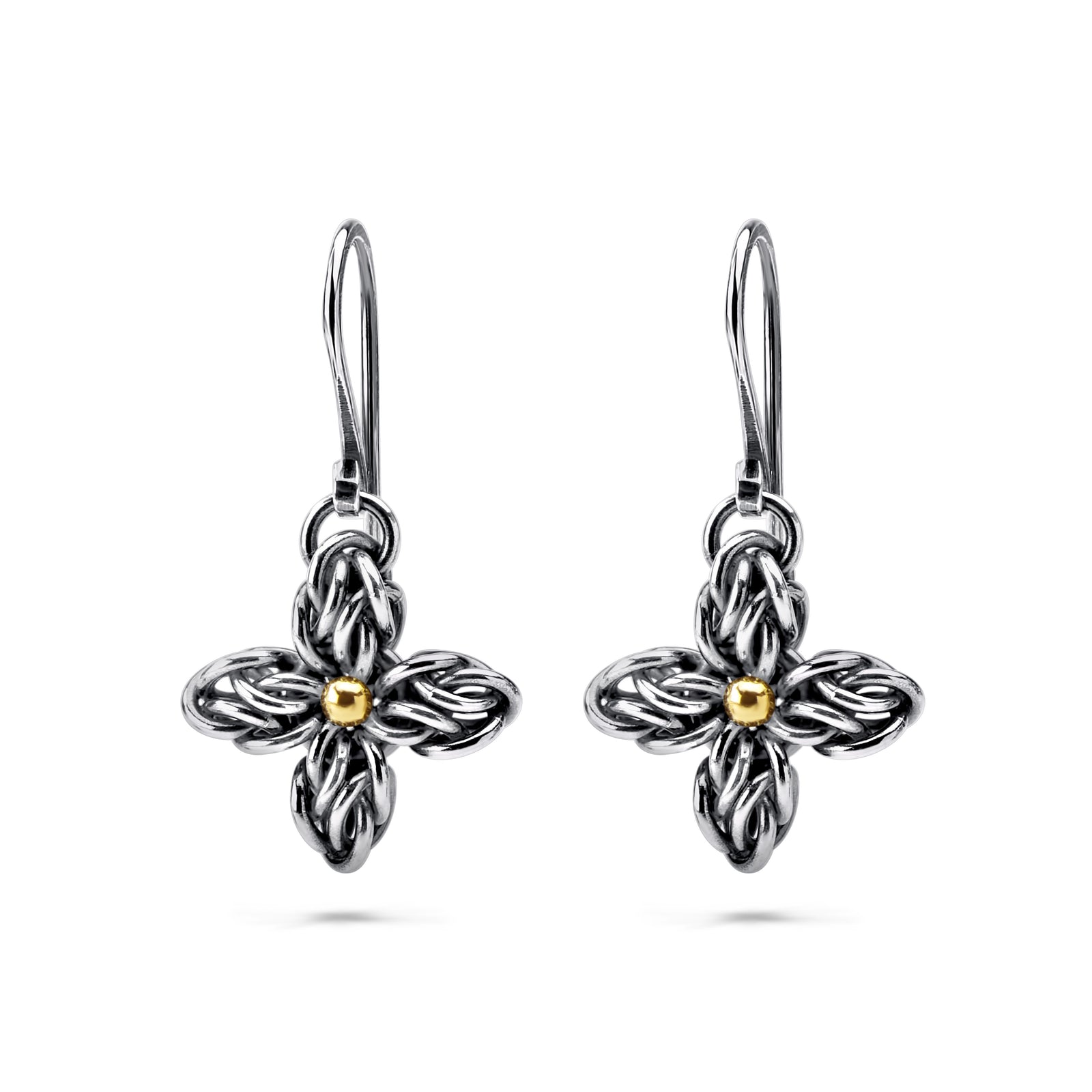 Oxidized Argentium Silver with 18k Gold