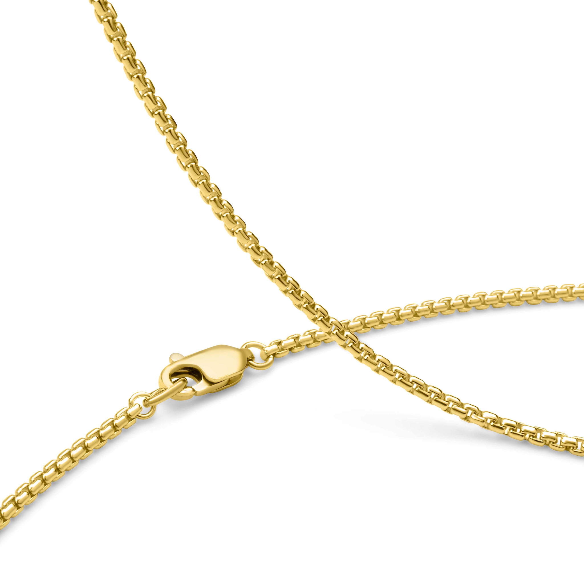Gold round hotsell box chain