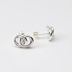 "Entangled" Fused Chainmaille Post Earrings