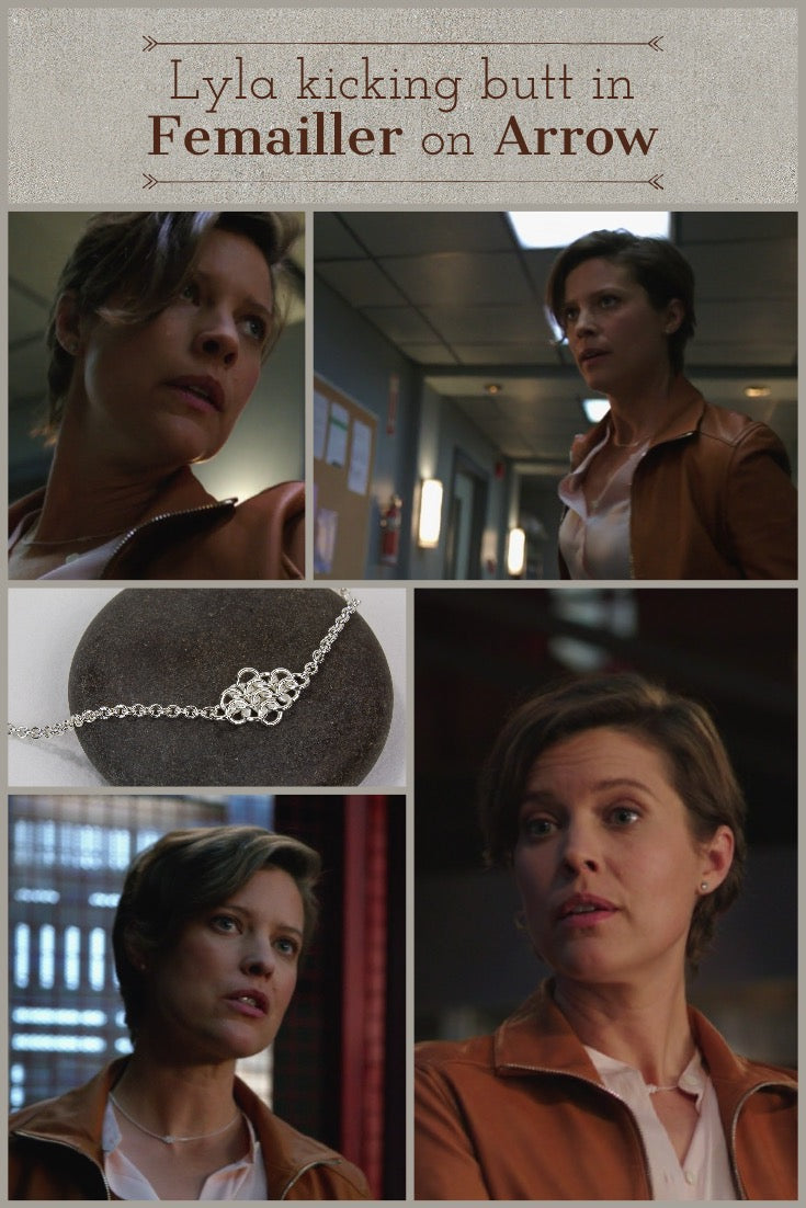 Rhombus Fused Chainmaille Station Necklace - Femailler