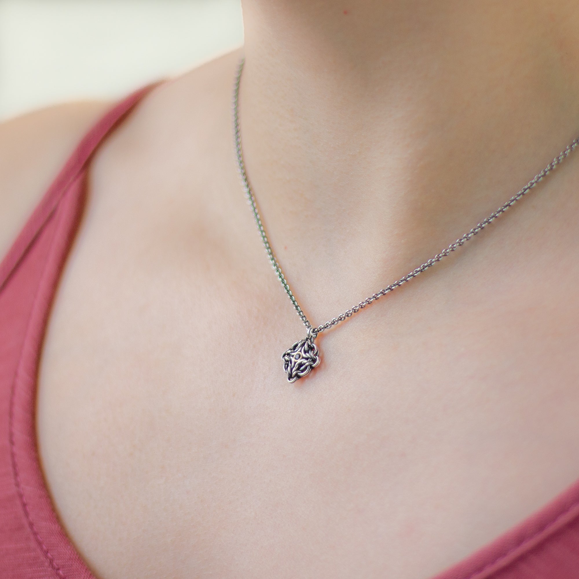 Petite Celestial Pendant Necklace w/ Gemstone - Femailler