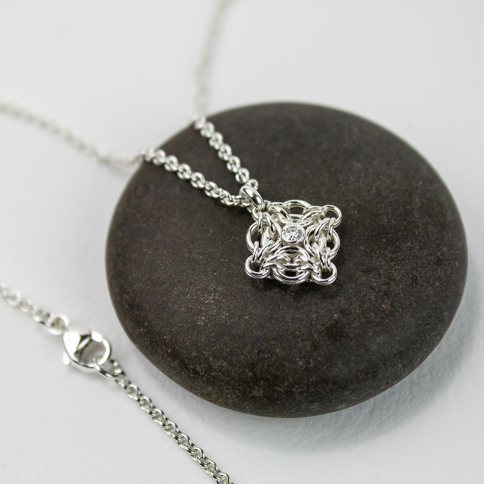 Petite Celestial Pendant Necklace w/ Gemstone - Femailler