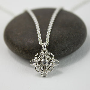 Petite Celestial Pendant Necklace w/ Gemstone - Femailler