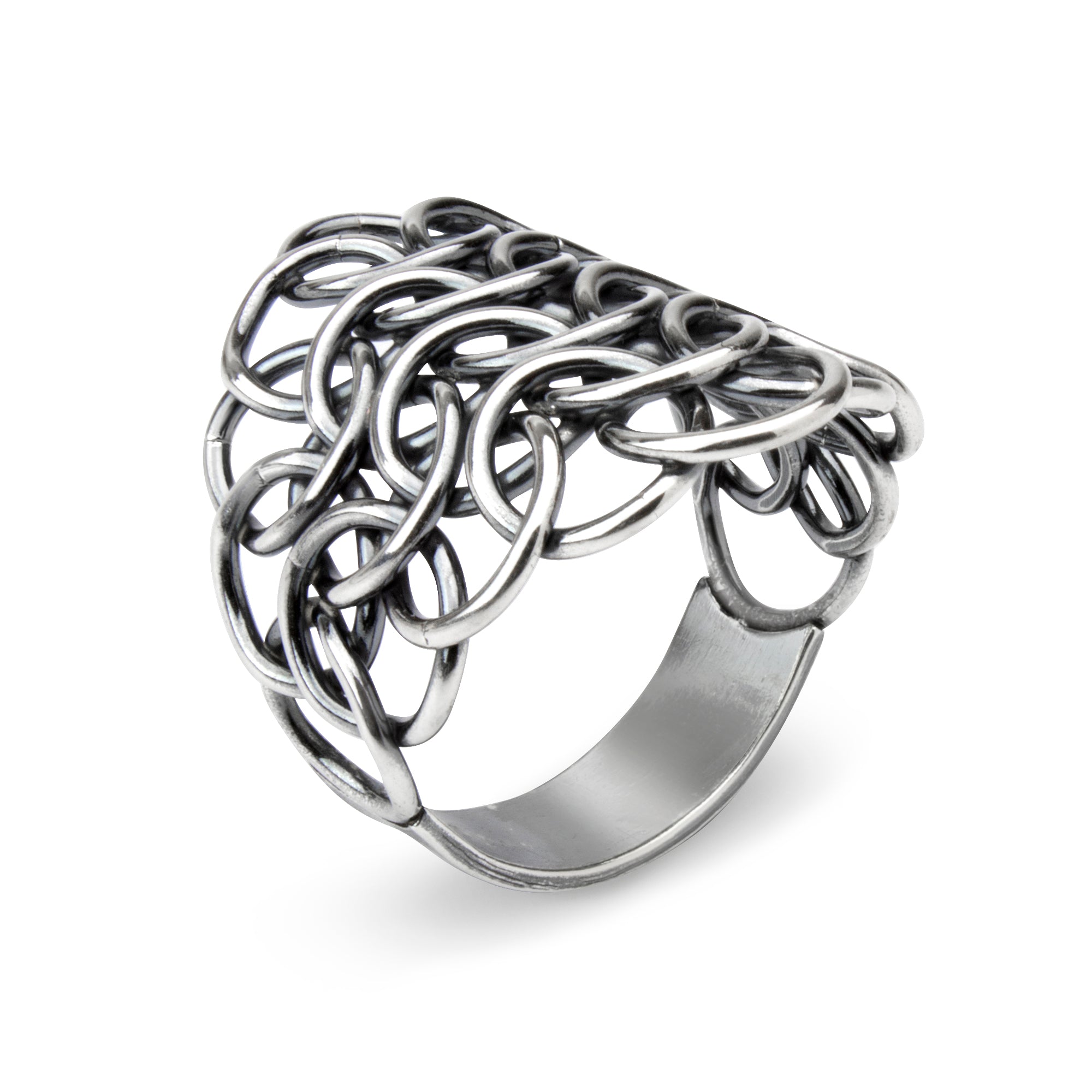 "Armorer's" Fused Chainmaille Statement Ring