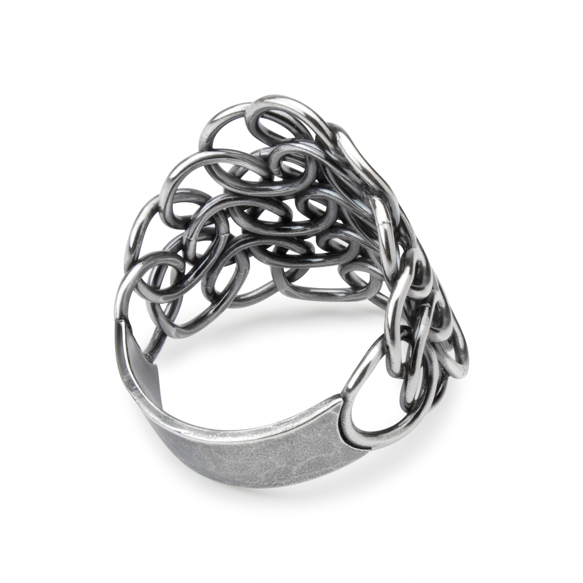 Fused Armorer's Chainmaille Statement Ring – Handmade in the USA - Femailler