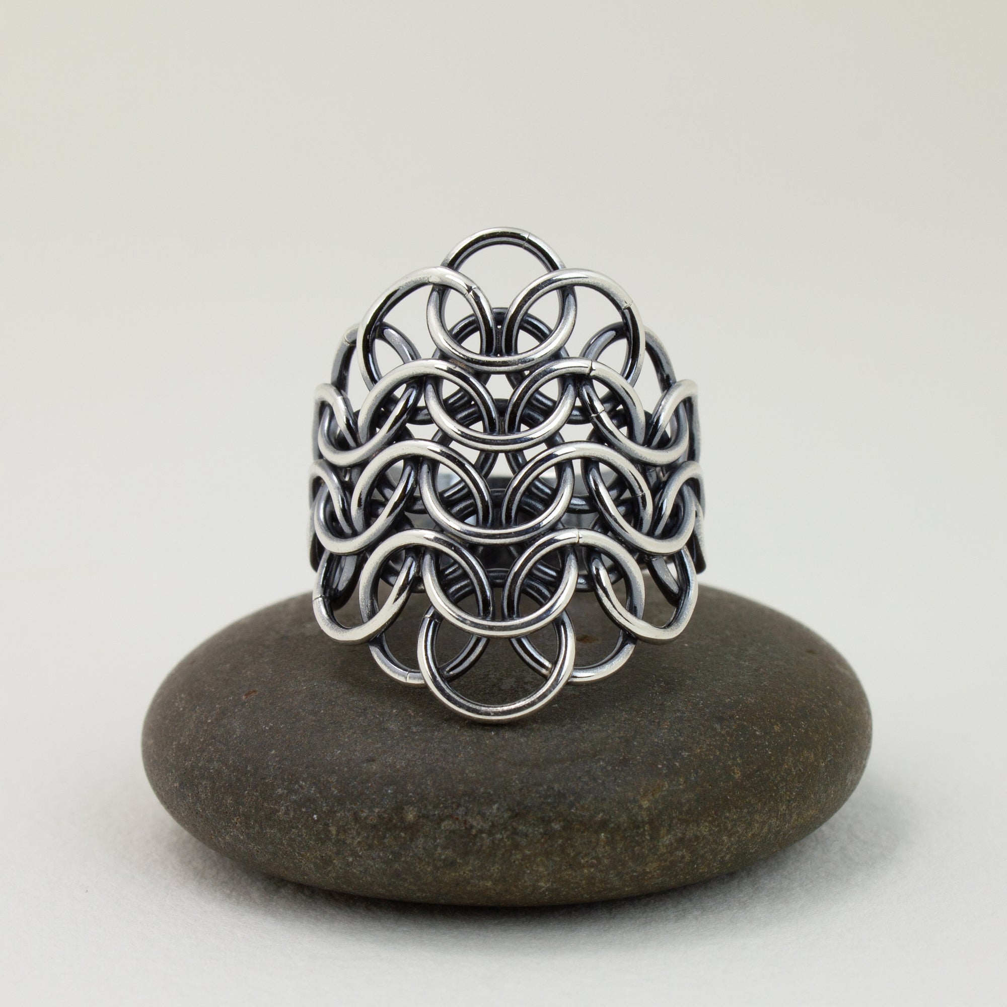 Fused Armorer's Chainmaille Statement Ring - Femailler