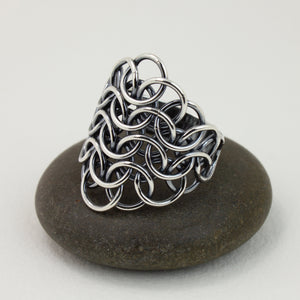 Fused Armorer's Chainmaille Statement Ring - Femailler