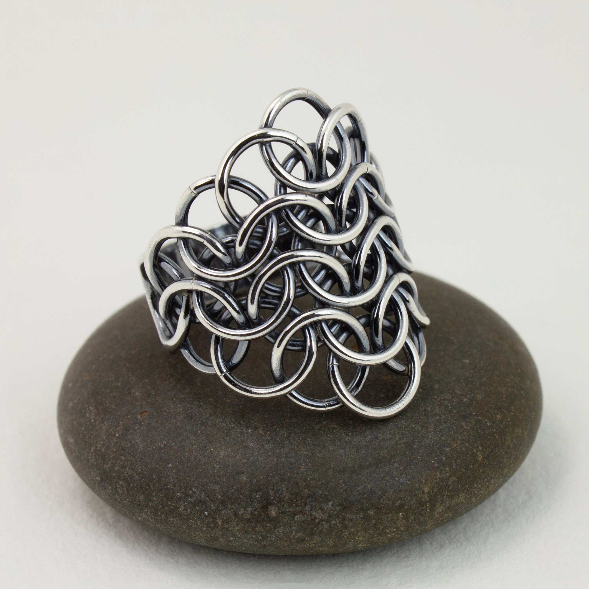 Fused Armorer's Chainmaille Statement Ring - Femailler