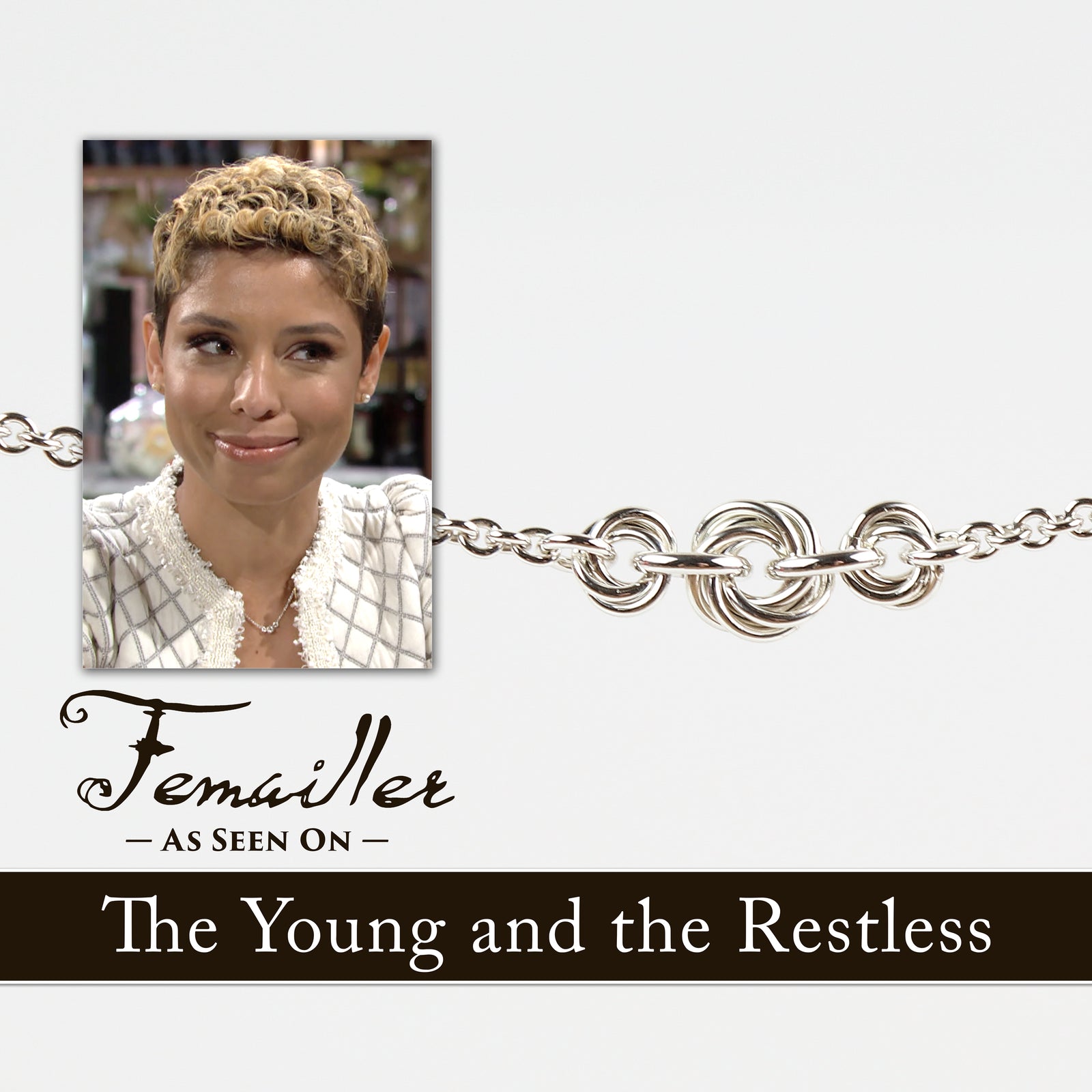 Graduated Mobius Chainmaille Station Necklace, Petite