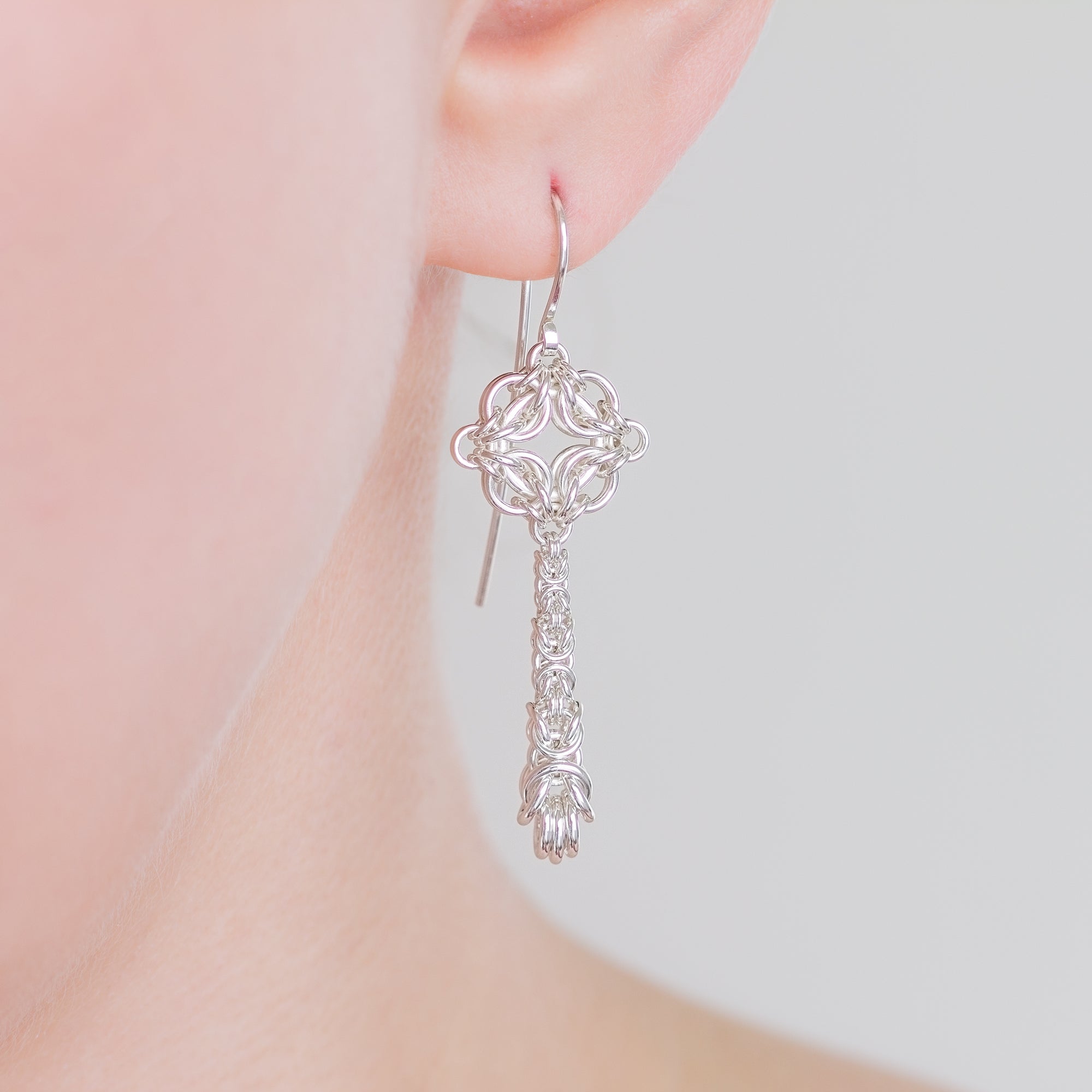 "Celestial Byzantine" Chainmaille Drop Earrings