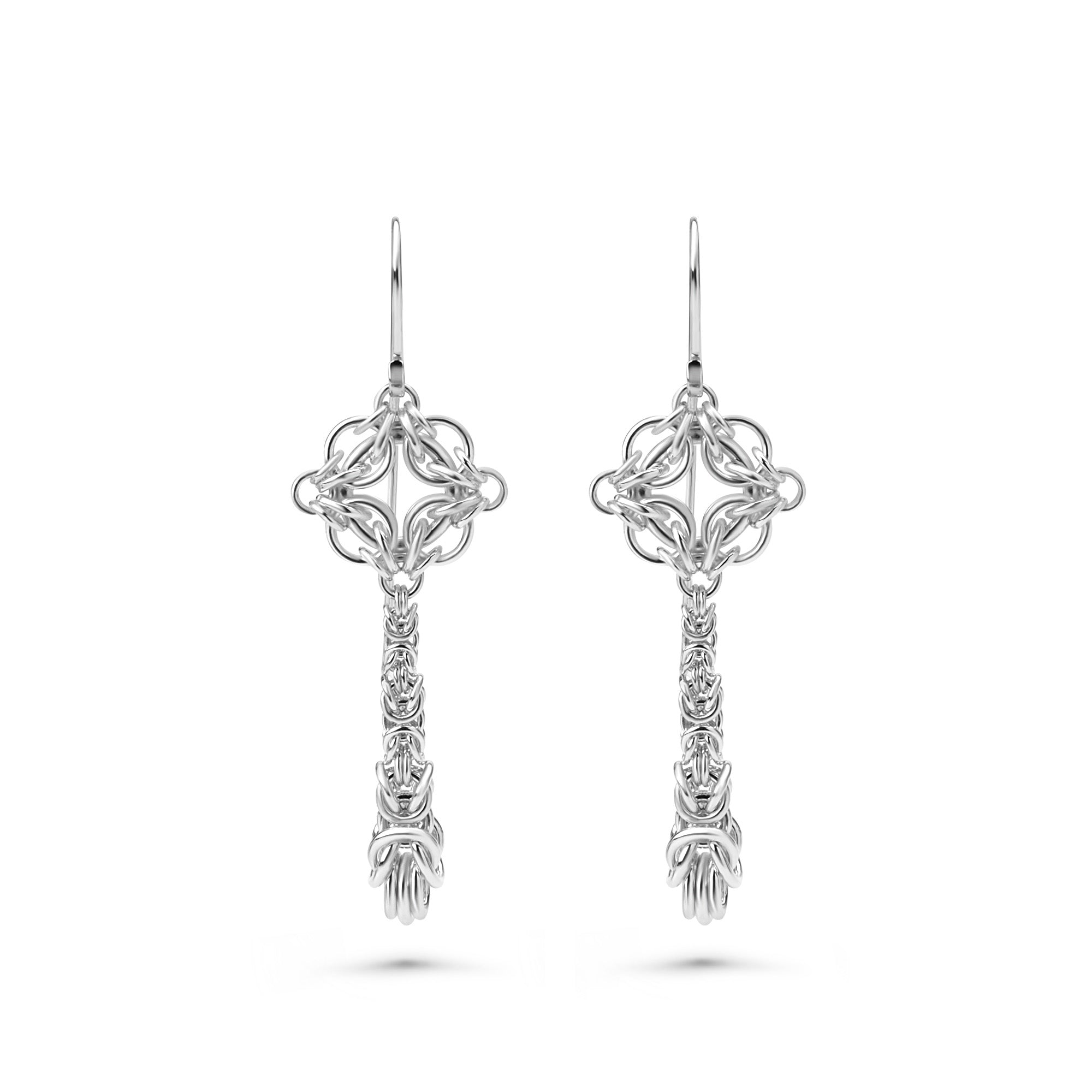 "Celestial Byzantine" Chainmaille Drop Earrings