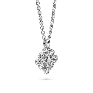 "Celestial" Fused Chainmaille Pendant Necklace w/ Gemstone, Petite