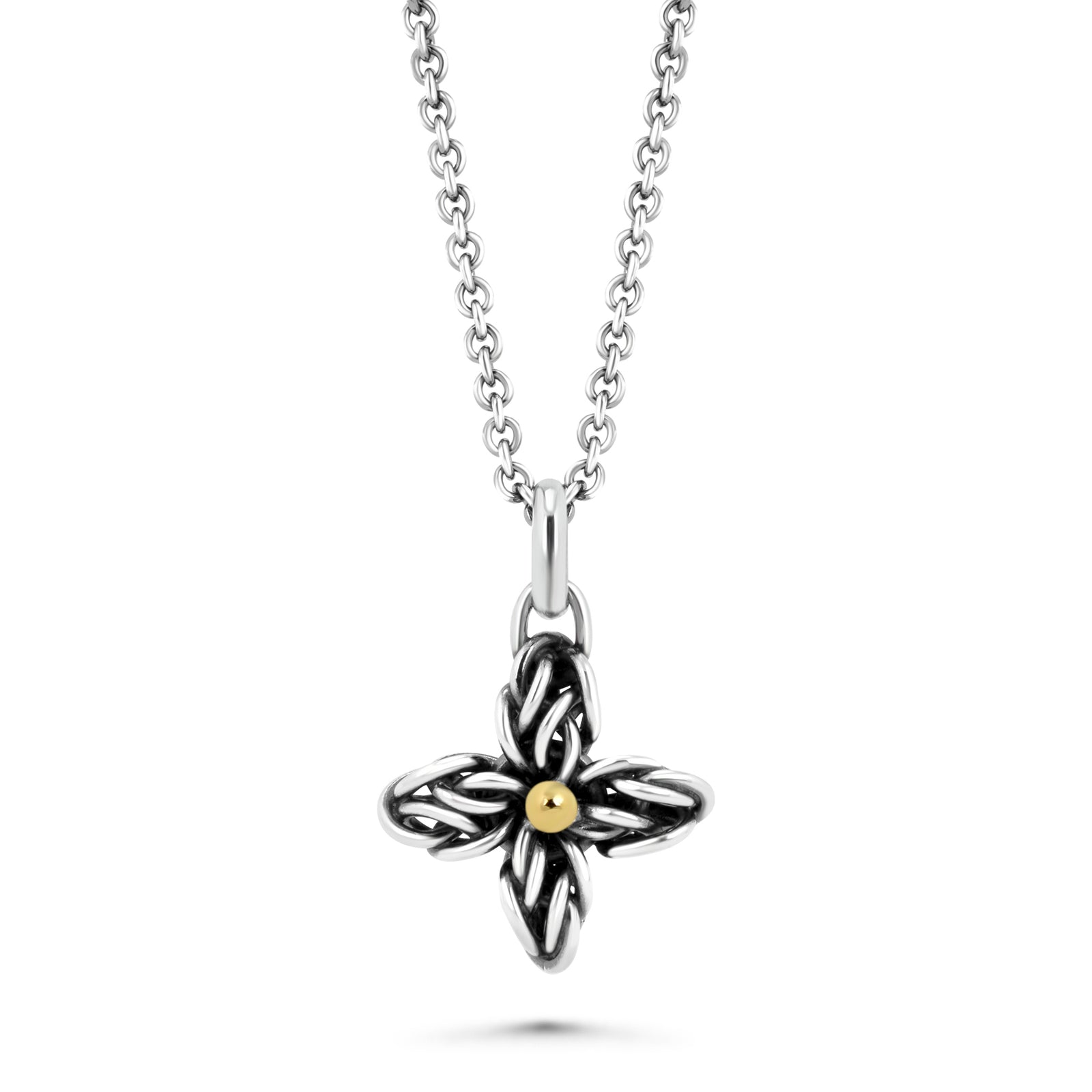 "Star Flower" Fused Chainmaille Pendant Necklace