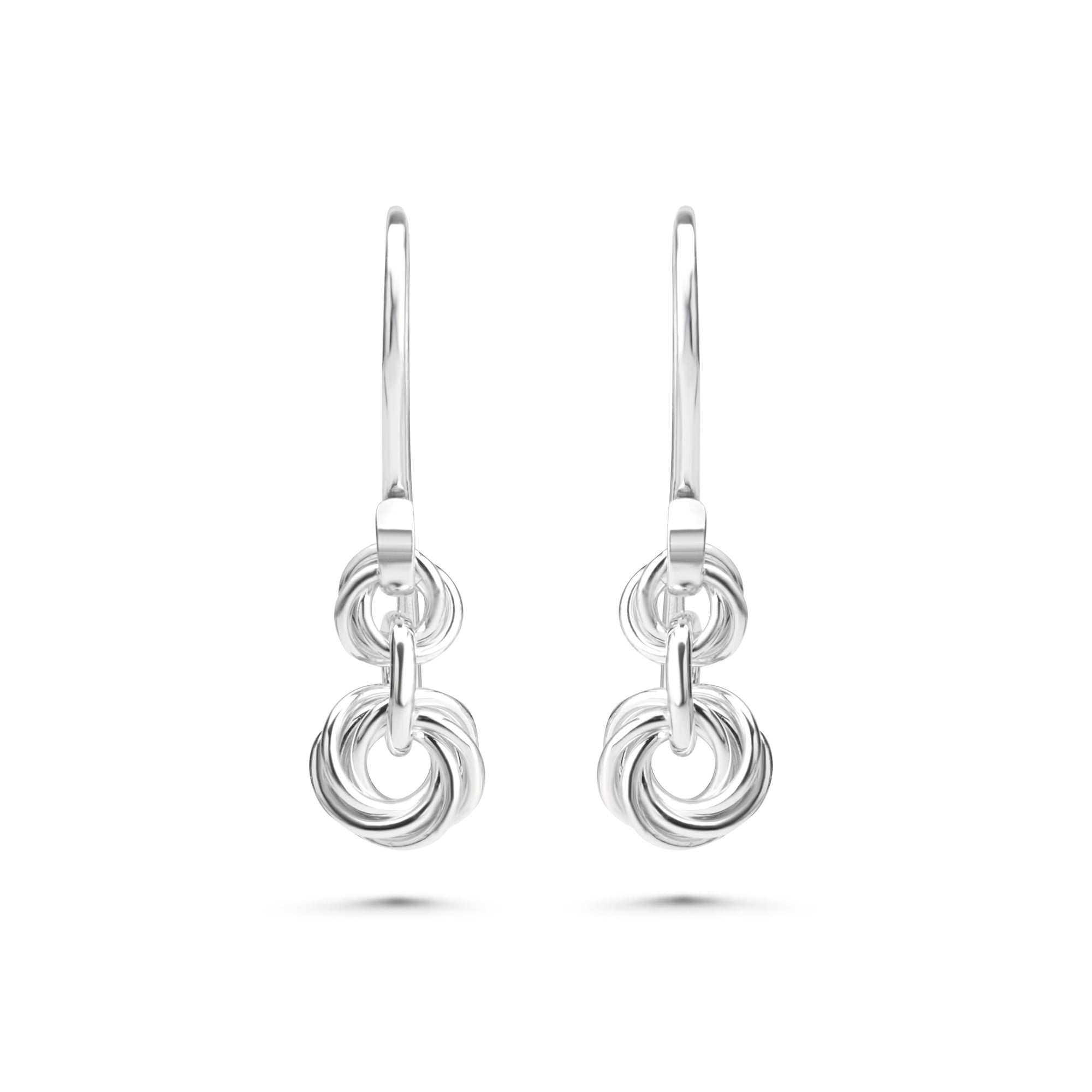 Graduated Mobius Chainmaille Drop Earrings, Small