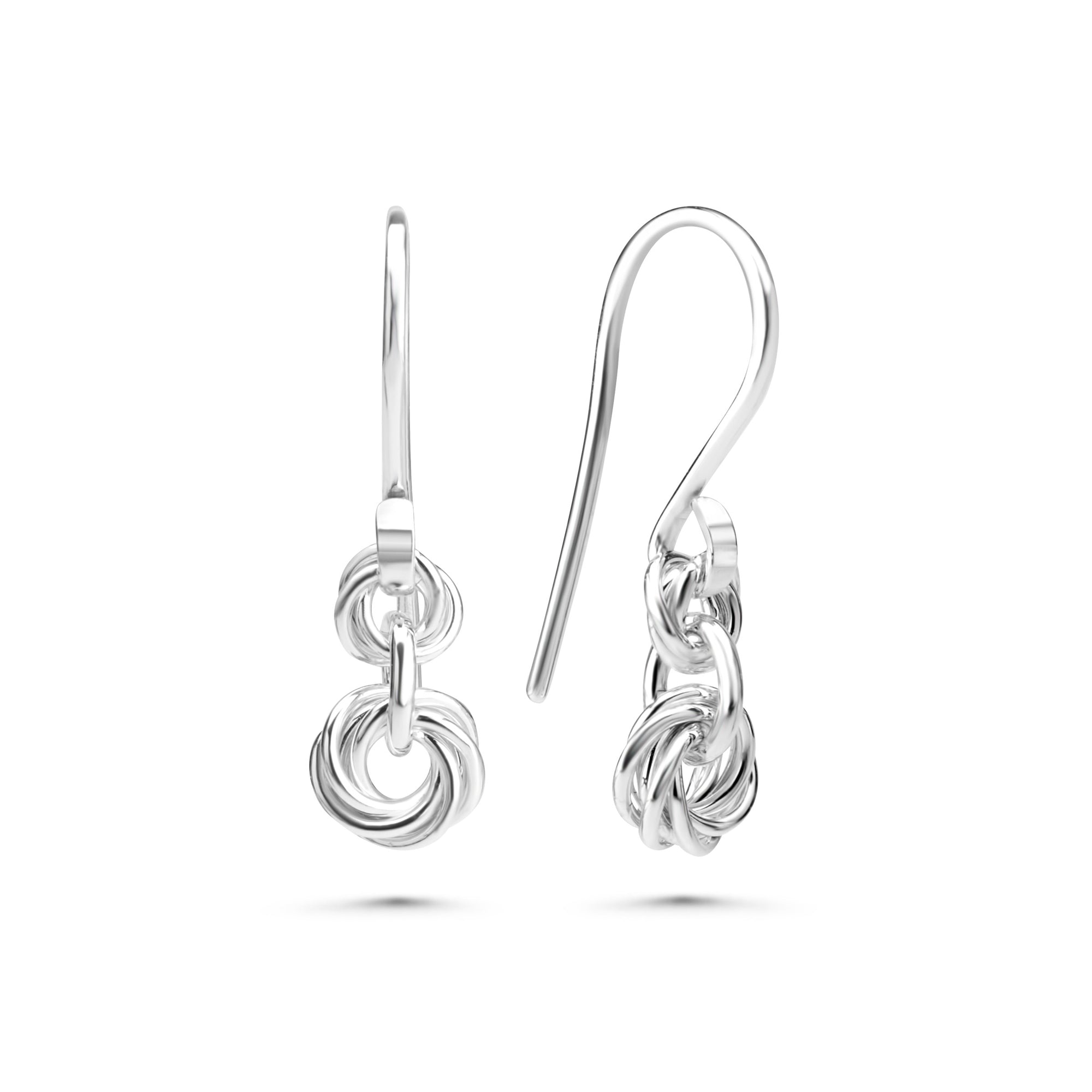 Graduated Mobius Chainmaille Drop Earrings, Small