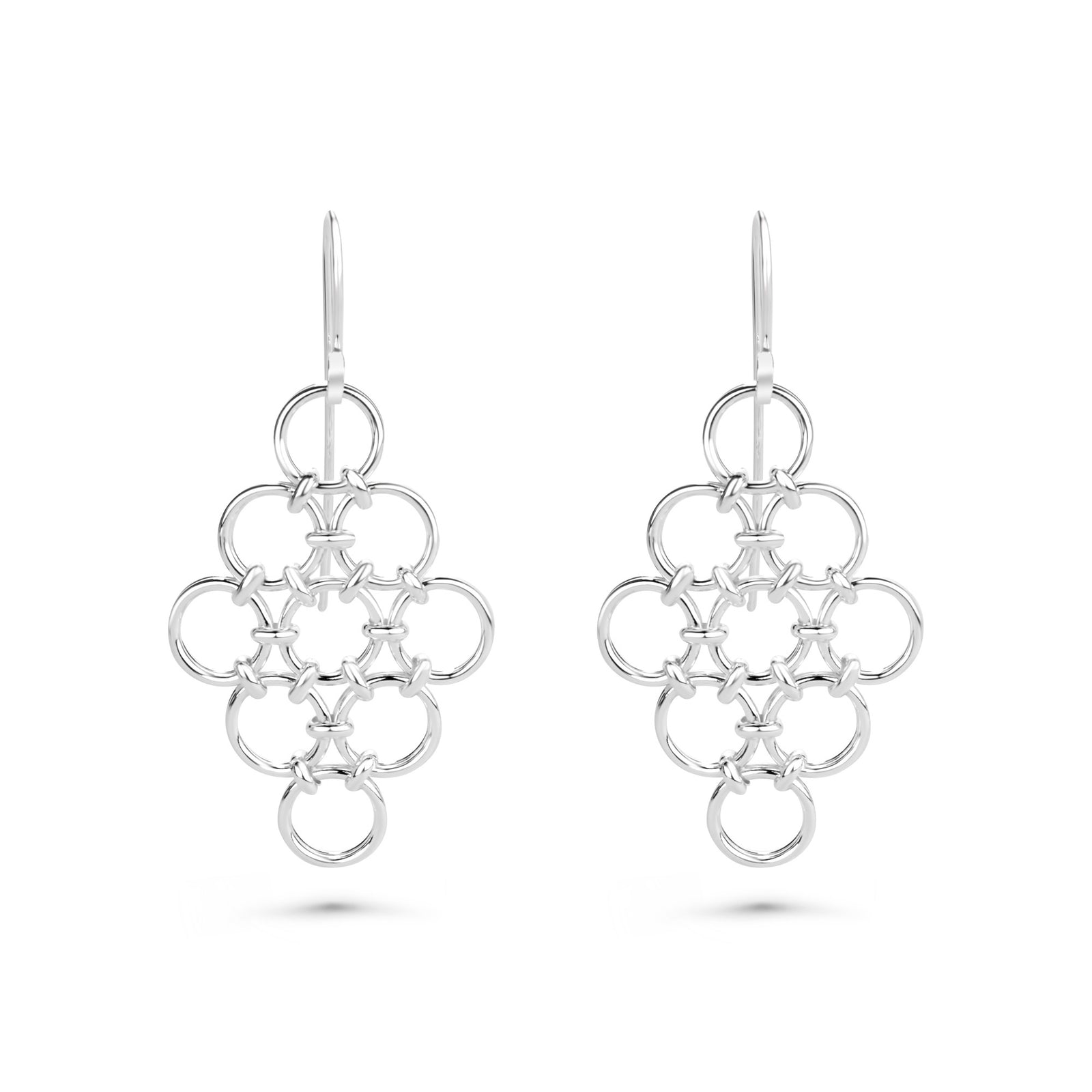 "Honeycomb" Fused Chainmaille Earrings
