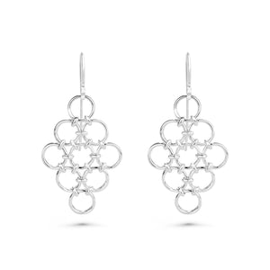 "Honeycomb" Fused Chainmaille Earrings
