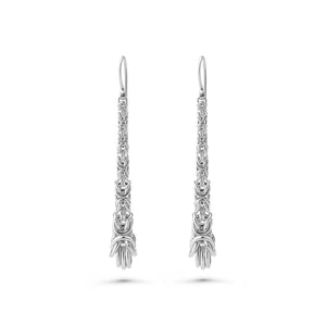 "Byzantine" Chainmaille Drop Earrings, Long