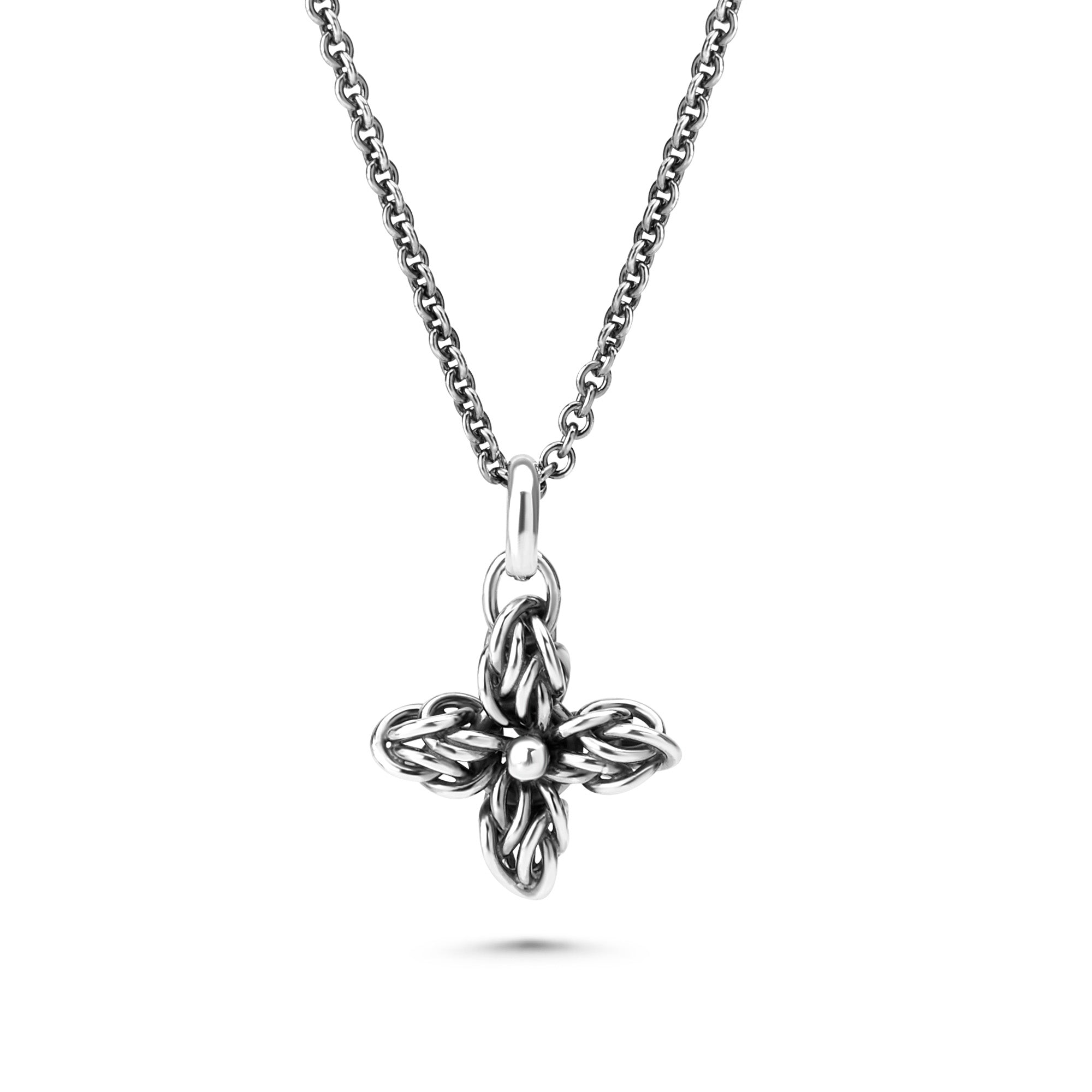"Star Flower" Fused Chainmaille Pendant Necklace