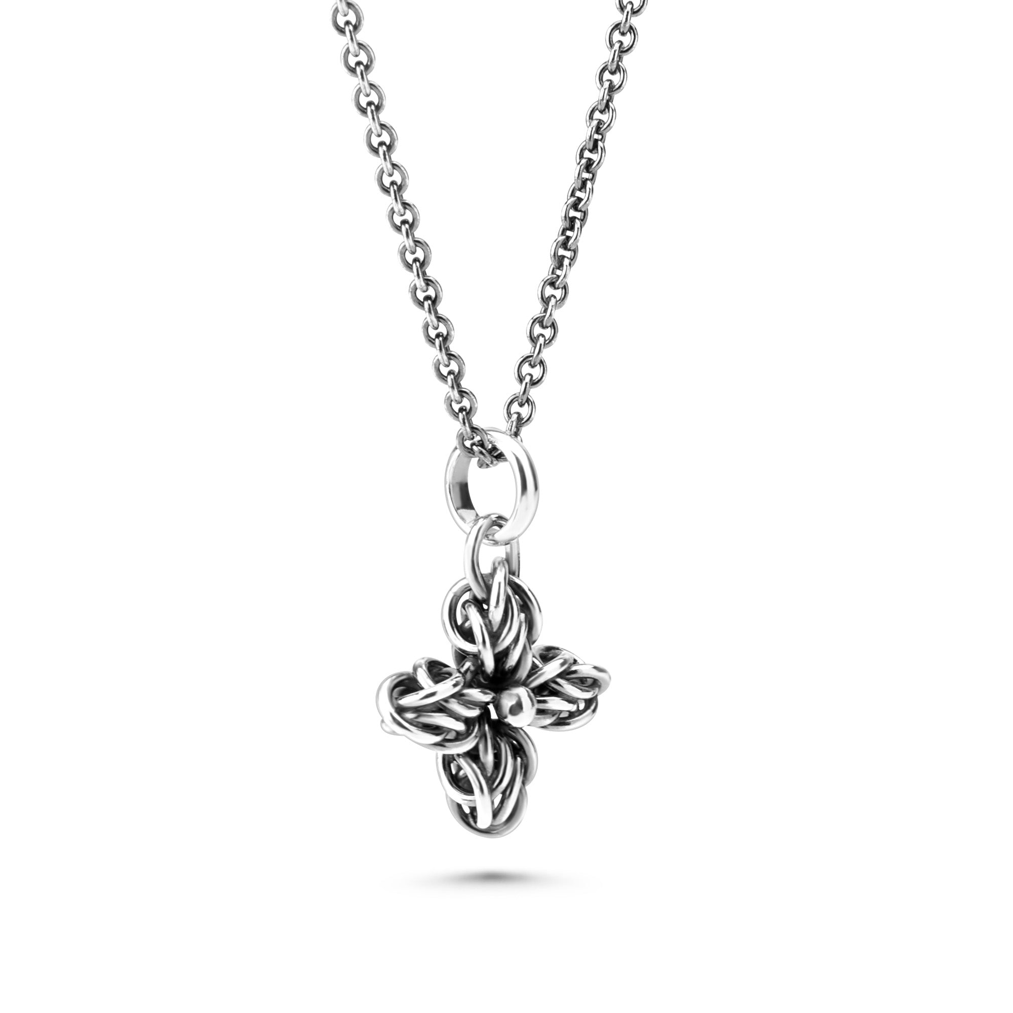 "Star Flower" Fused Chainmaille Pendant Necklace